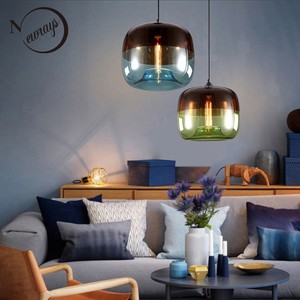 Nordic Art Deco Colorful Hanging Glass Pendant Lamp Lights Ceiling