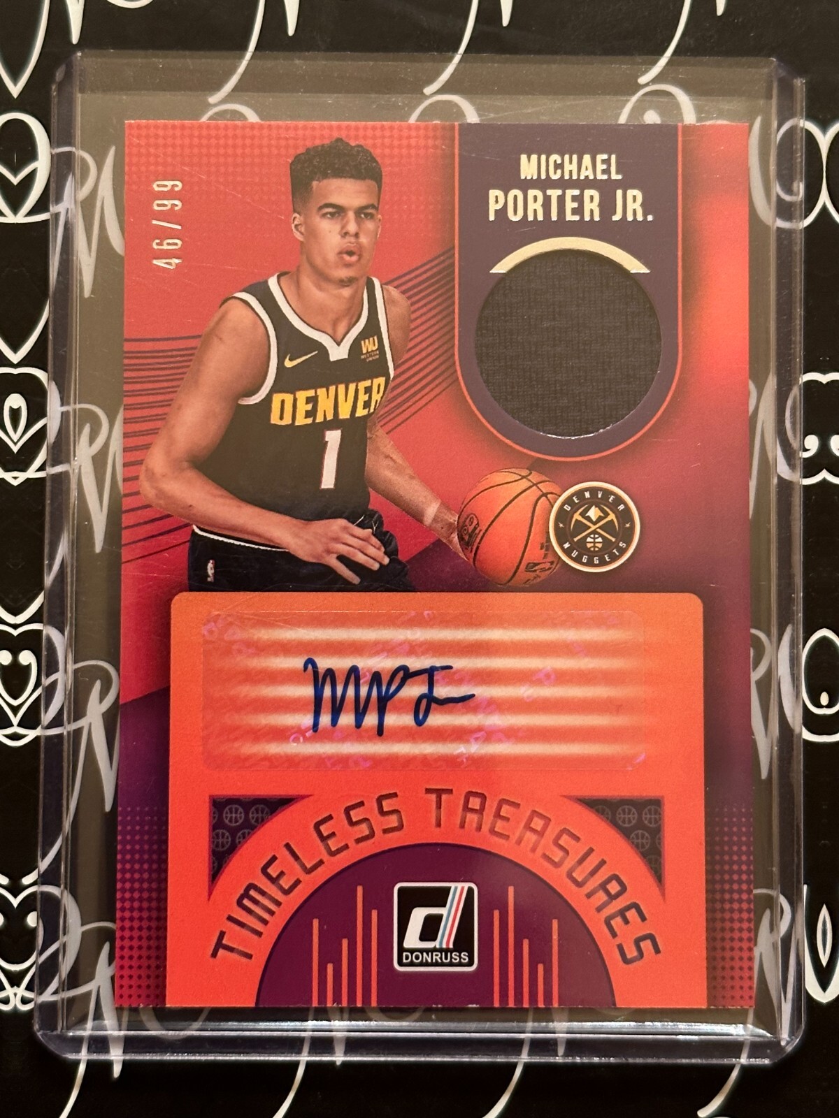 2018-19 Donruss Michael Porter Jr Timeless Treasures Rookie RC Patch Auto /99