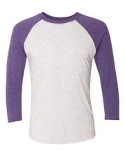 Next Level Unisex Raglan Tee Purple size Small