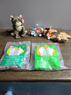 TY Beanie Babies Lot 6 Size Varies Must See all Photos to Appreciate 