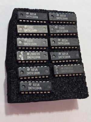 NATIONAL SEMICONDUCTOR DM74184N BCD - BINARY & BINARY - BCD CONVERTER 11pcs NOS!