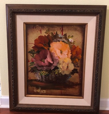 Gold Leaf Floral Painting Gary Jenkins 16 X20 Original Numbered Signed Ko Ebay