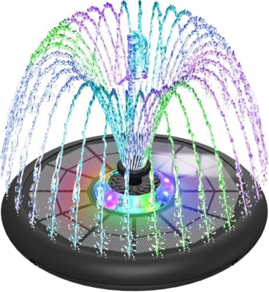 Fontana Solare SZMP 5W UFO 2025 Luci LED RGB per Laghetto e Piscina