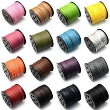 Faux Suede Microfiber Beading Cord - Bulk Spool 100 Yds. 300 Ft See Colors