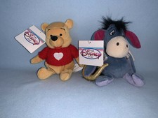Disney Beanies Valentine Pooh and Cupid Eeyore - Set of 2, Lot of 2 - New w Tags