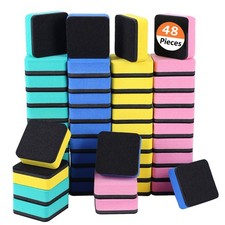 Dry Erase Erasers, 48 Pack Magnetic Whiteboard Eraser Chalkboard Cleansers Wi...