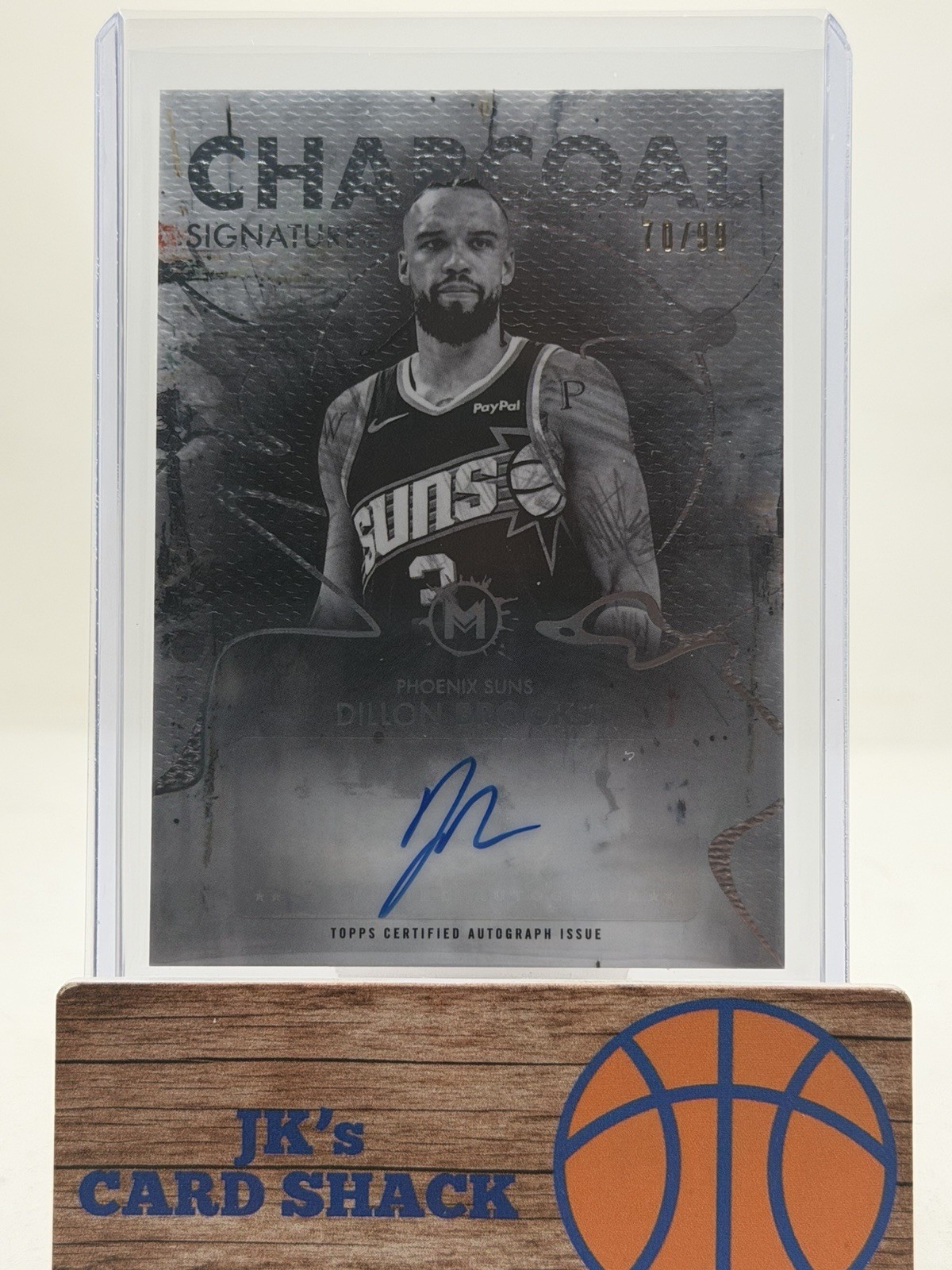 2025-26 Topps Motif Dillon Brooks Charcoal Signatures /99 #CS-DB Phoenix Suns