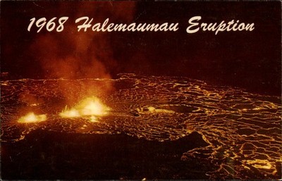 Halemaumau Eruption, Kilauea Volcano, Hawaii Postcard