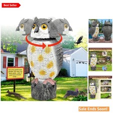 Large Waterproof Plastic Owl Decoy for Bird S...