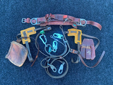 BUCKINHAM LINEMAN Climbing KIT BRN SZ20 Belt 2000/Harness 488DK4DS Grey