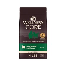 Wellness CORE Dry Dog Food Grain Free High Protein Lamb Recipe 4lb Bag
