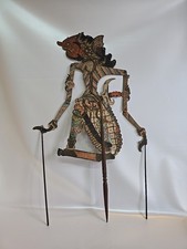 Antike Schattenspielfigur Wayang Kulit 48 cm um 1900 Schattentheater