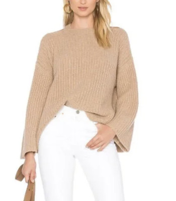 Derek Lam 10 Crosby Camel Chunky  Knit Sweater Size XS Cashmere Wool Blend $595