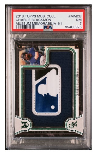 2018 TOPPS MUSEUM COLLECTION MLB LOGOMAN #MMCB CHARLIE BLACKMON 1/1 PSA 7