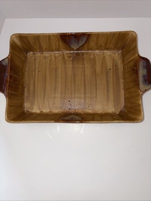 Vintage Sango Splash 4951 Brown 9 X 13 Oven Proof Ceramic Baker
