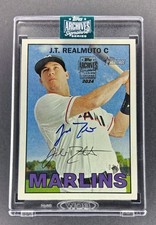 2024 Topps Archives Sig JT Realmuto Auto /22 Marlins Buyback On Card