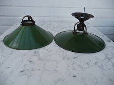 antike Werkstattlampen Emaille