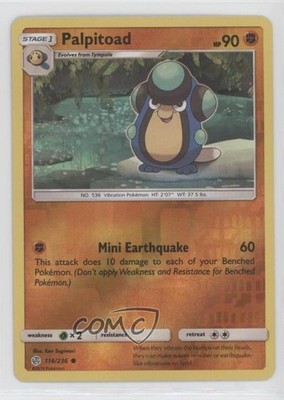Palpitoad Reverse Foil Pokémon Sun & Moon Cosmic Eclipse #116