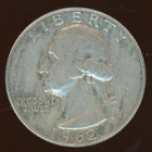 1962 D Washington Quarter KM#164  0.900 Silver 0.1808 oz Act. Silver Weight