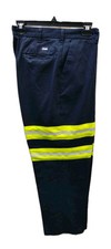 2x Cintas Men's Hi Vis Blue Safety Sz 36x28 Straight Leg Work Pants GUC 