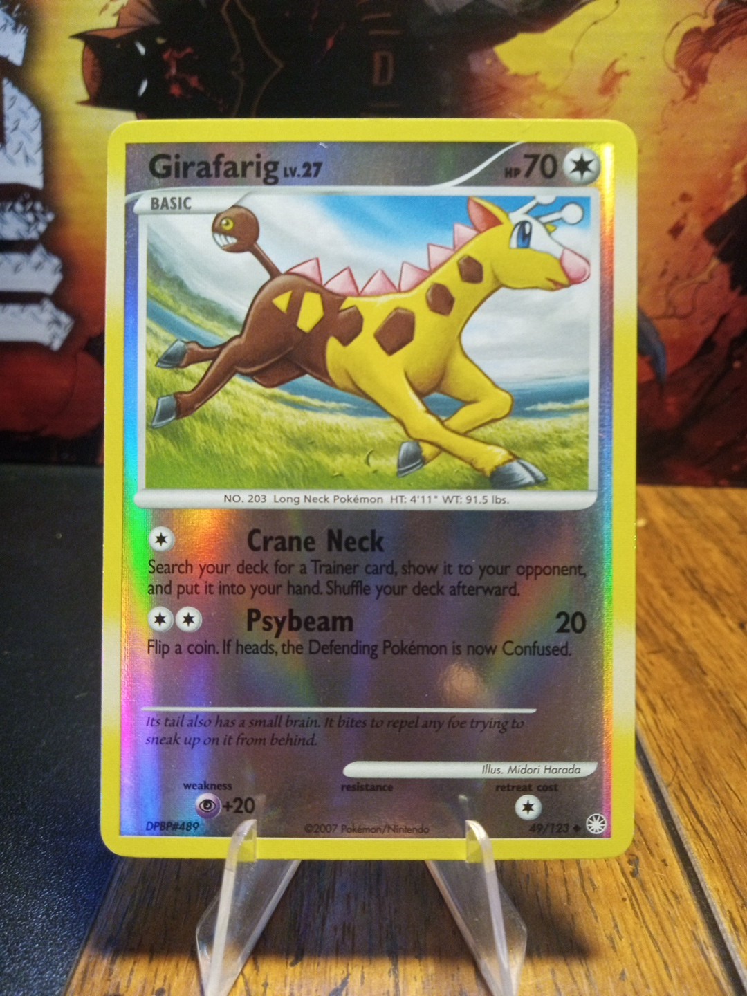2007 Pokemon Mysterious Treasures Girafarig #49 Extremely LP