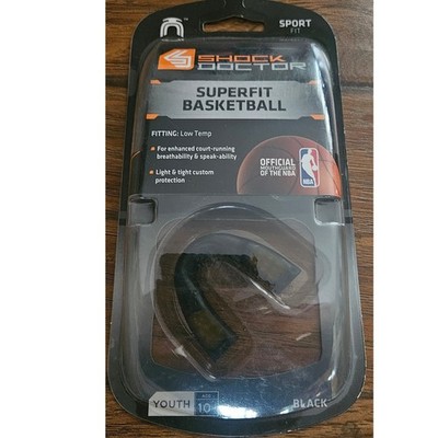 Shock Doctor Superfit Basketball Mouthguard Youth Black Age 10 Official NBA