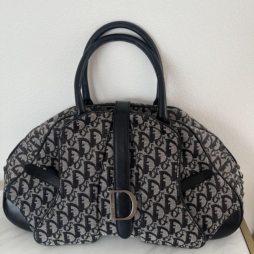 バッグ Dior Trotter Double Saddle Bag Christian Dior Trotter Double Saddle Handbag Brown Beige
