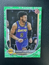 2025-26 Bowman Basketball #122 Bronny James Jr /99 Green Pattern Border Lakers
