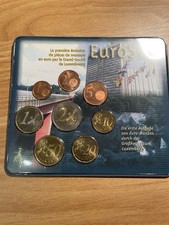 LUXEMBURG KURSMÜNZENSATZ 2002: EUROSET 3,88 €, 8 Münzen, St/bfr