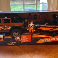Adventure Force Angler Adventure Metal Jeep Truck & Sport Boat Vehicle Playset