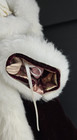FIGURE RED VELVET WHITE FUR ST. NICK SANTA CLAUS CHRISTMAS WOOD STAND NICE 14" — photo 5