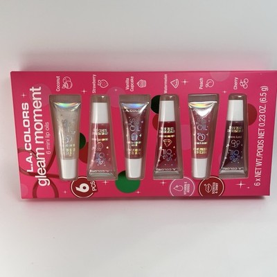 L.A. COLORS Gleam Moment 6 pc mini Lip Oils Gift set Nourishing Glossy Finish