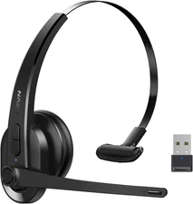 Wireless Headset with Mic for Work, Bluetooth Headset with Microphone-Ai Noise C