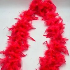 Feather Boa Red 1.8m Chandelle Feather Boa Decor For Dancing Wedding Party