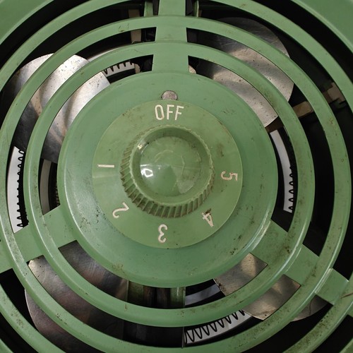 Antique General Electric GE Green Art Deco Metal Fan Heater Style F41H1 - Picture 10 of 12