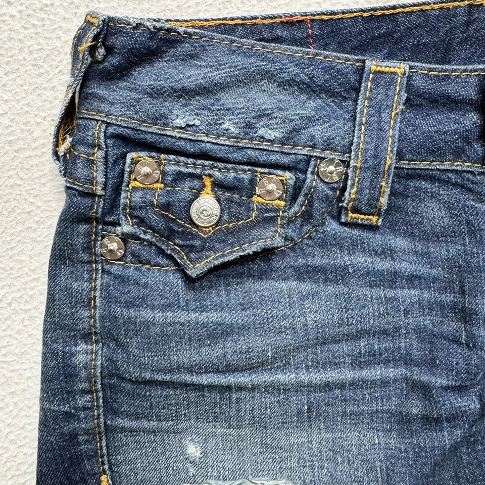 True Religion Keira Blue Jean Denim Shorts Sz 29” - Image 4 of 4