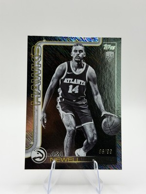 2025-26 Topps Asa Newell RC #223 BLACKOUT SHIMMER 86/99 Hawks #23 Pick