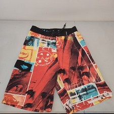 Maui And Son Polyester Boys Orange Board Shorts Size 10 MSRP NEW