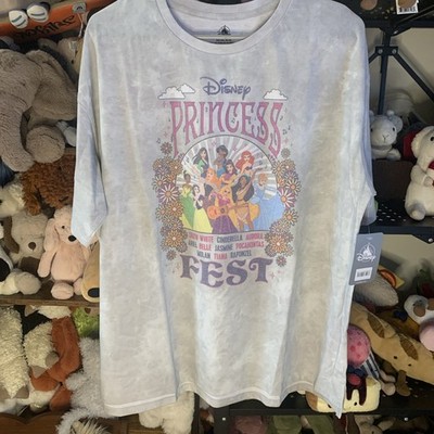New Disney Parks Princess Fest Tour Tie Dye T-shirt Size Medium 2024 NWT