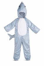 NEW Hyde and EEK Toddler Shark Costume 4-5T Silver Blue Jumpsuit Halloween