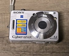 Sony Cyber-shot DSC-W70 7.2MP Digital Camera Silver PARTS ONLY Untested Read