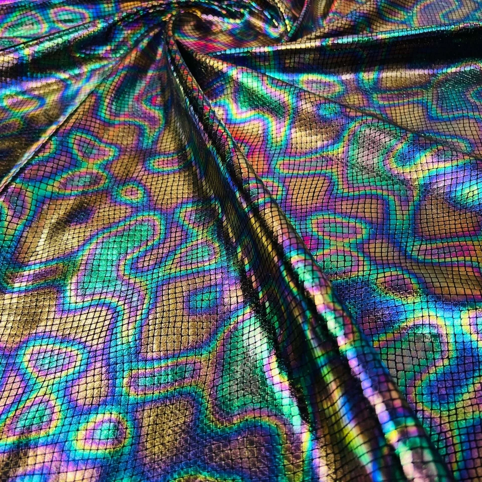 Spandex Fabric Stretch Multicolor Litmus Pearl Hologram by Yard for Swimwear - Image 3 of 4