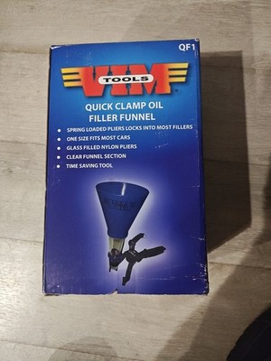 Vim Tools Quick Clamp Universal Oil Filler Funnel Engine Oil Funnel Adjustable