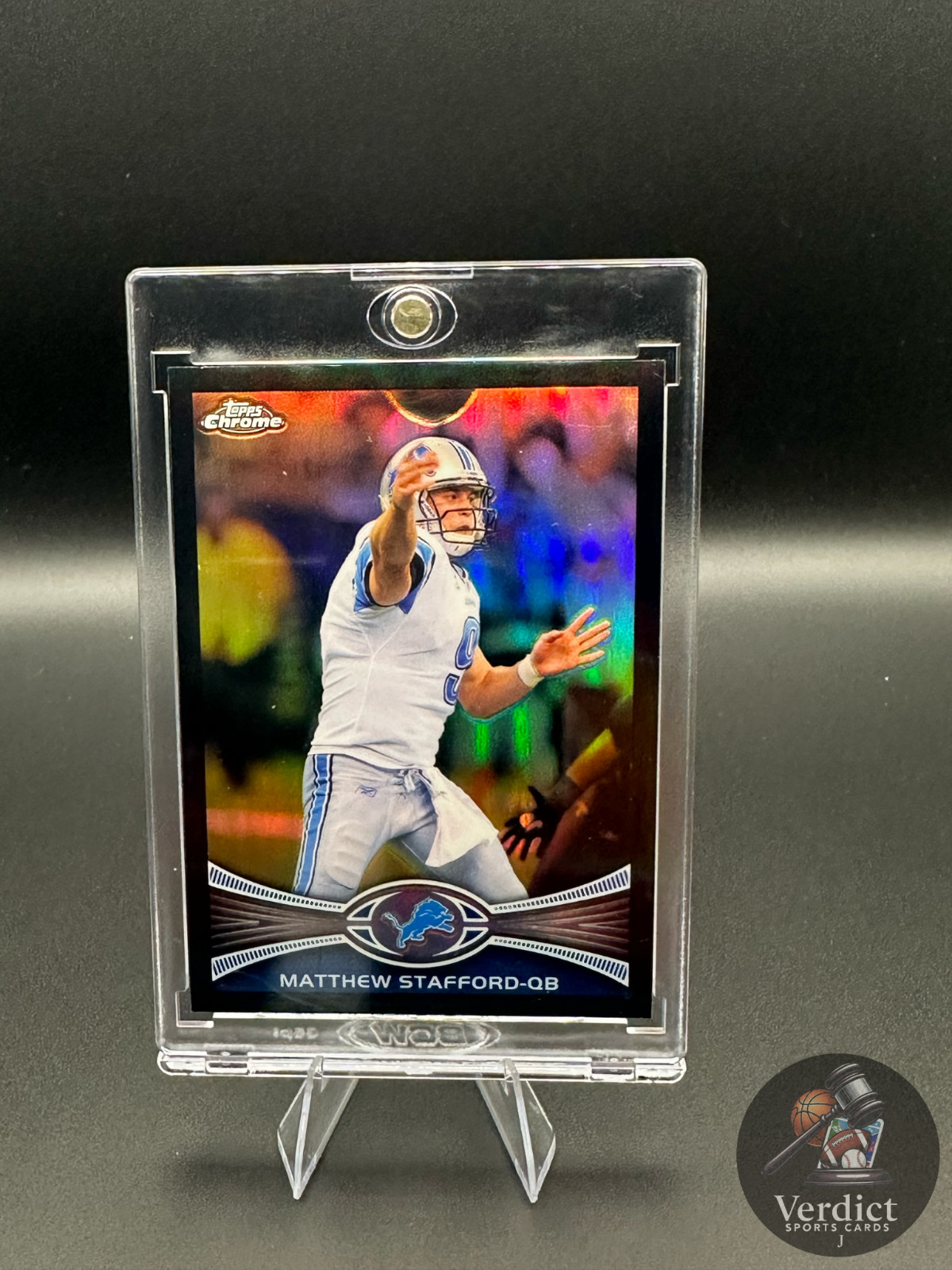 Matthew Stafford 2012 Topps Chrome Black Refractor Card #126 /299
