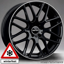 20 Zoll GT9 Felgen 9,5x20 5x130 ET35 schwarz mit pol. Rand für Mercedes G-Klasse