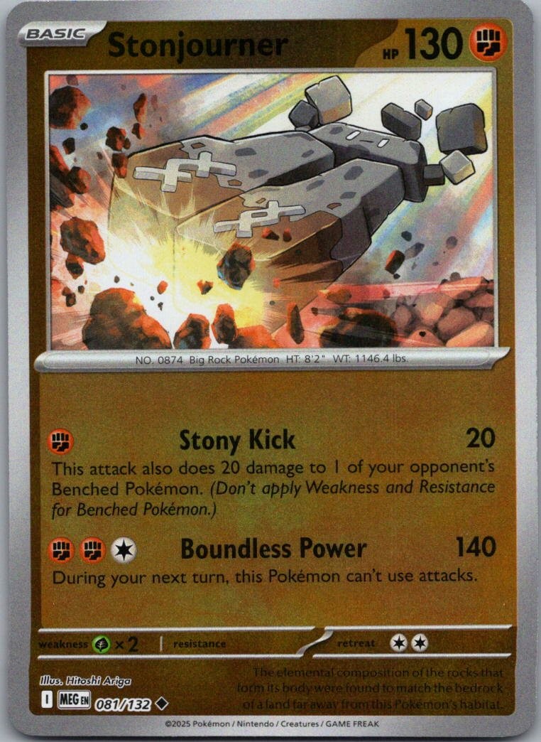 Stonjourner Reverse Holo Uncommon ME01: Mega Evolution 081/132 NM