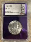 1952 Franklin Half Dollar 50c NGC MS64 - Trader Bea - BERT  Purple Core