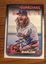 2024 Topps Scott Barlow Cleveland Guardians  Autographed Baseball Card #US42