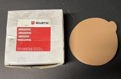 (54 pc) Wurth Gold 5'' PSA Self Adhesive Discs No Holes 320 Grit W02114 Sandpaper