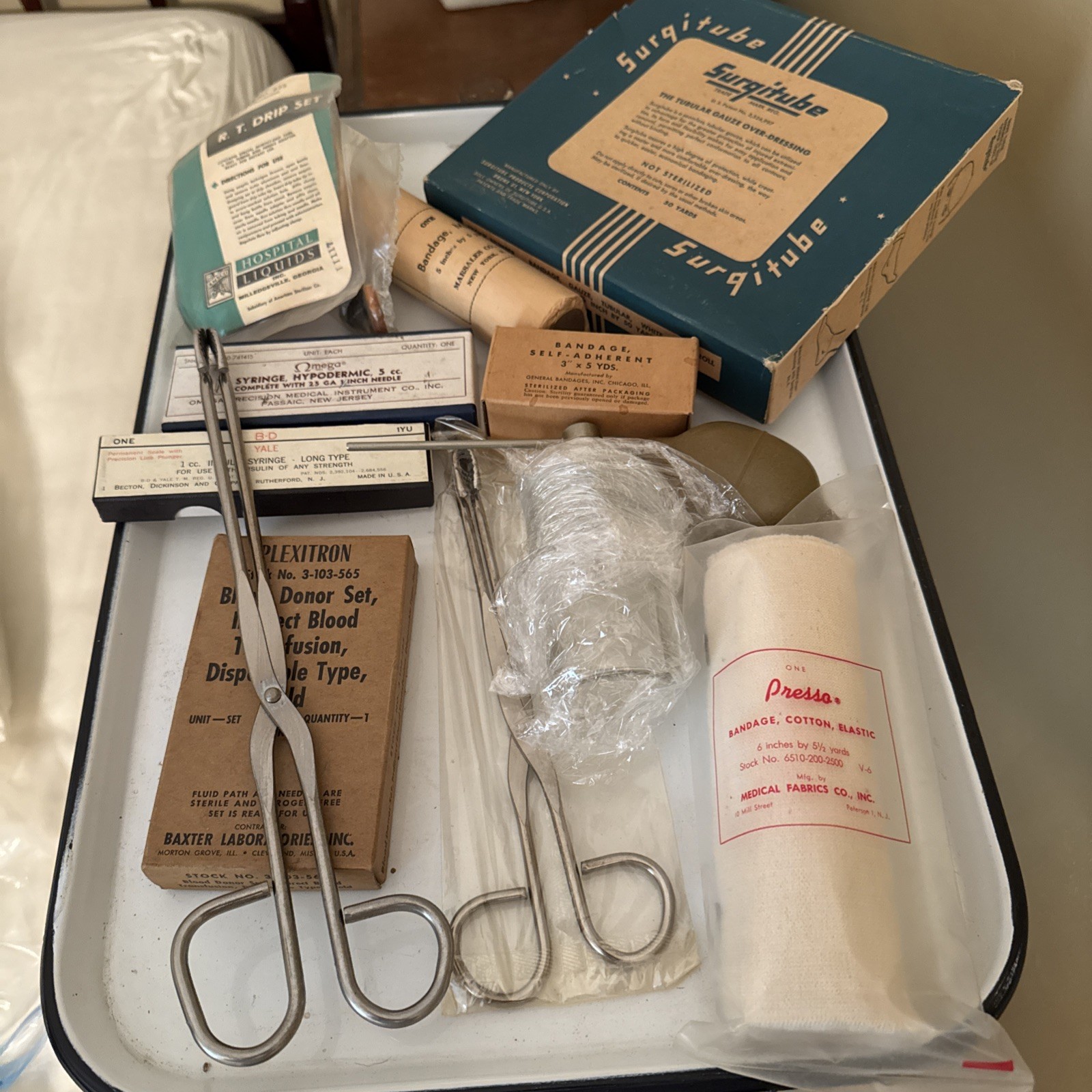 Vintage New/Old Stock Hospital Medical Supplies And Equipment WW2-Mid Century